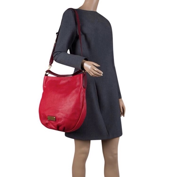 Marc by Marc Jacobs Red Leather New Q Hillier Hobo - Picture 8 of 11